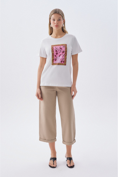 Mudo Pi̇le Detail Culotte Fit Pants