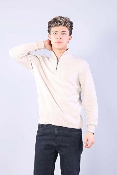 Mckanzie 5716 طية صدر السترة نصف سحاب عرق سيلانيك