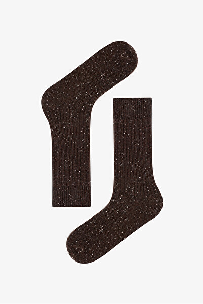 Penti Kahverengi Erkek Ribbed Soket Çorap