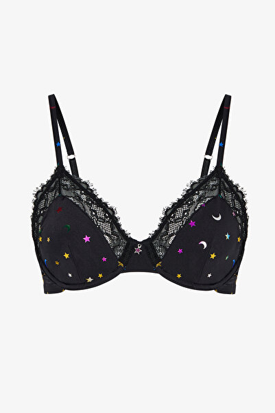 Penti Siyah Micro Lace Wire Sütyen