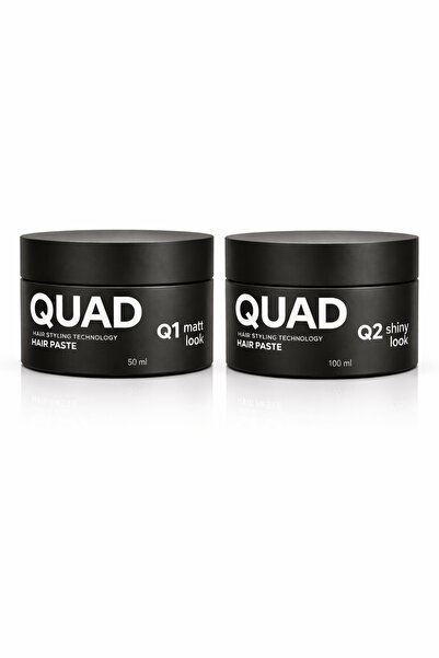 QUAD Mat ve Parlak Saç Pastası Seti Erkek Saç Şekillendirici 50 ml + 100 ml