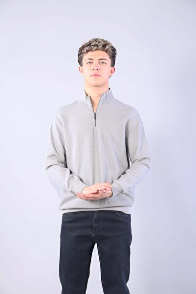 Mckanzie 5716 طية صدر السترة نصف سحاب عرق سيلانيك