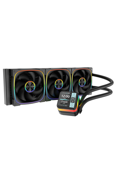 DRAGOS Rock LCD Ekranlı 360mm ARGB Siyah İşlemci Sıvı Soğutucu