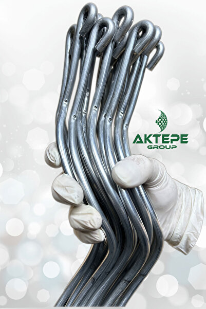 AKTEPE Group Bitki Çubuğu 10 Adet 150 Cm Metal Spiral Bitki Teli Ve Desteği Fidan Bağlama Teli Ve Çiçek Teli