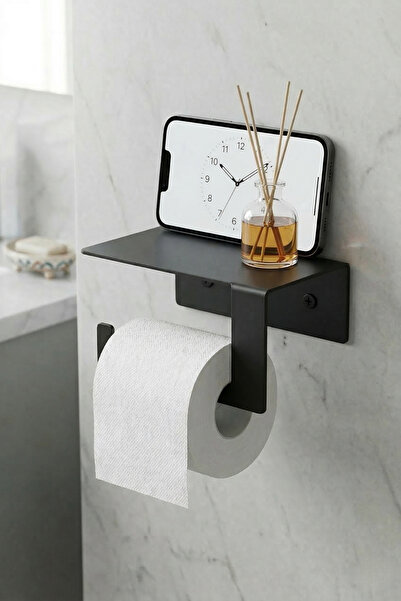 wiesmann Tuvalet Kağıtlığı – Siyah Metal Duvara Yapıştırılabilir Telefon Stan...