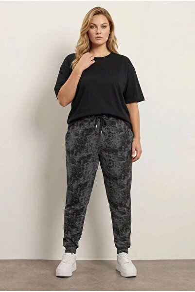 Stil Diva Pantaloni cu imprimeu cu buzunare, cu talie adunată, cu picioare în...