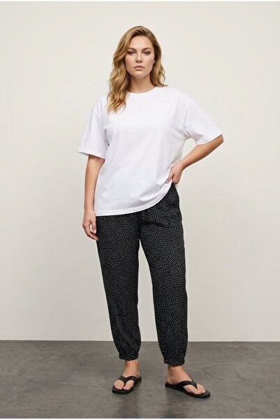 Stil Diva Широкі штани з еластичним поясом і кишенями, з візерунком, 74-73