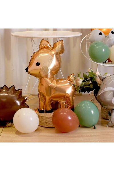 partidolu بالون فويل على شكل غزال سوبر شيب ذهبي اللون 85 × 70 سم 1 قطعة