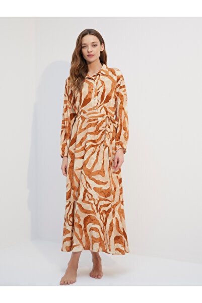 BONJOUR MADAME Μακρύ φόρεμα με κουμπιά από βισκόζη BJM-1738