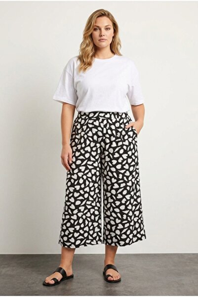 Stil Diva Mărime mare cu model croială largă cu buzunare material elastic Pan...