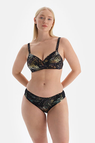 Dagi Black - Green High Waist Bottom