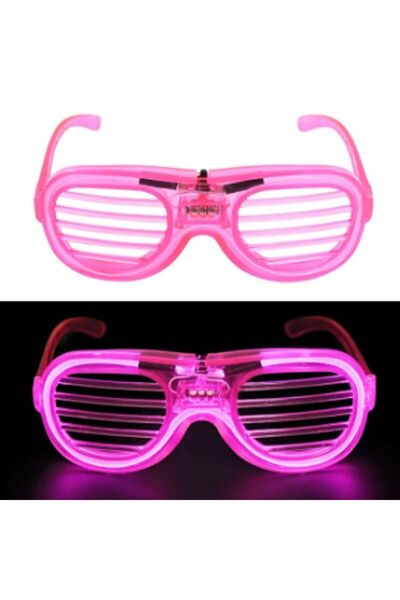 partidolu نظارات ذات 3 مستويات مع إضاءة LED كاملة، لون وردي، قطعة واحدة من ها...