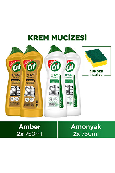Cif Krem Altın Işıltısı Yüzey Temizleyici 750ml Krem Yüzey Temizleyici Amonya...