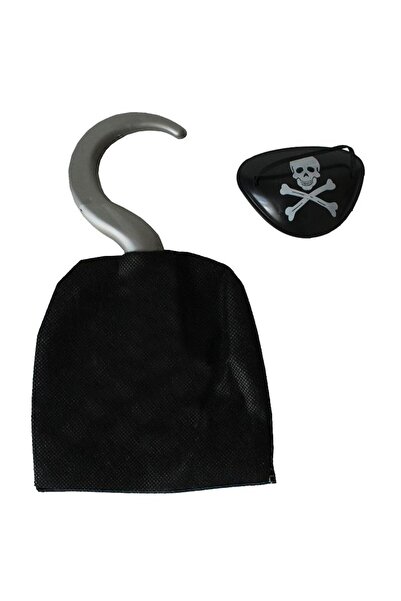 partidolu Kumaş Korsan Kancası ve Korsan Göz Maskesi Seti halloween