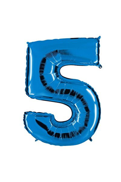 Pandoli بالون فويل 5 أرقام من بارتيديو 100 سم أزرق