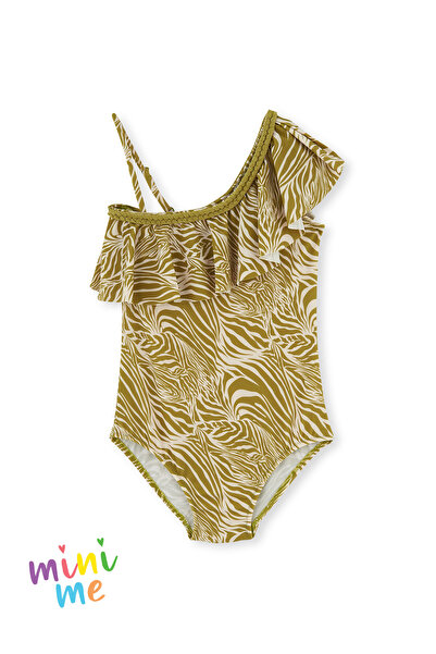 Dagi ملابس السباحة للفتيات باللون الأخضر