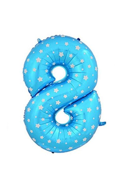 Pandoli بالون من رقائق الألومنيوم على شكل نجمة بارتيكو 80 سم باللون الأزرق رقم 8