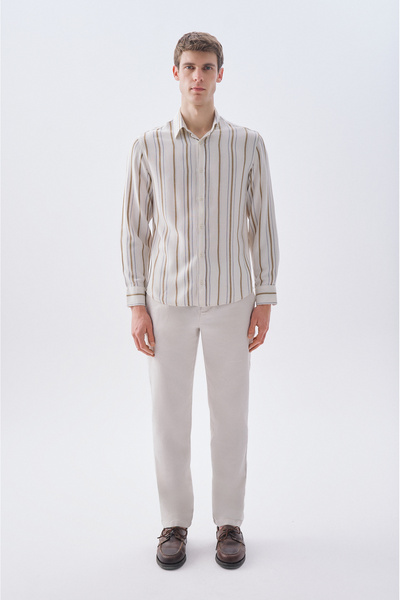 Mudo Textured Slim Straight Fit Pants