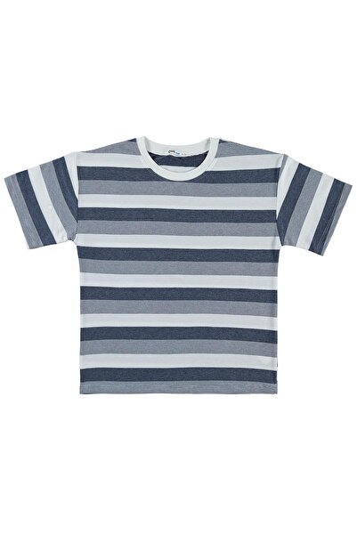 Civil Boys Striped T-Shirt for Ages 10-13 - Navy Blue for Ages 10-11