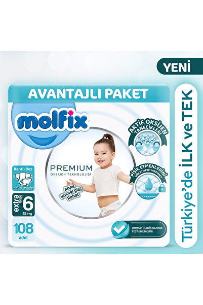 Molfix Premium Avantajlı Paket 6 Beden 108 Adet