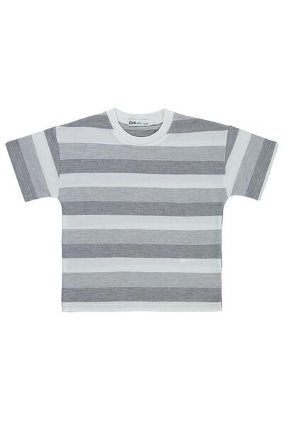 Civil Boys Striped 2-5 Years Old T-Shirt - Gray 4-5 Years Old