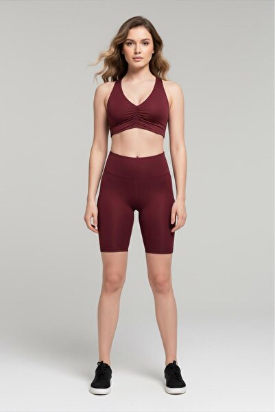 AOSFİT Yüksek Bel Toparlayıcı Bisiklet Kısa Tayt