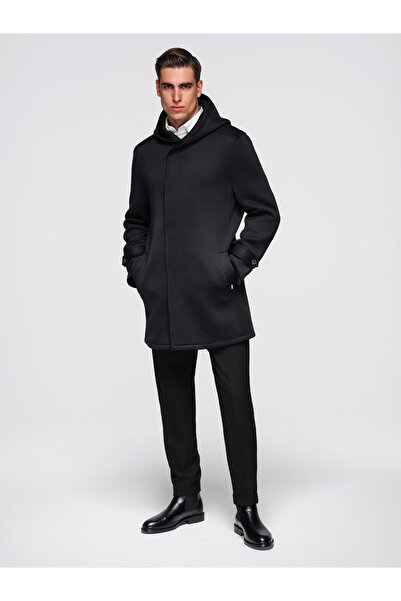 OMBRE Men's Elegant Coat OM-COLC-0144 Black
