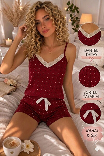 Lady Queen Σετ πιτζάμες με δαχτυλίδι βισκόζης σορτς