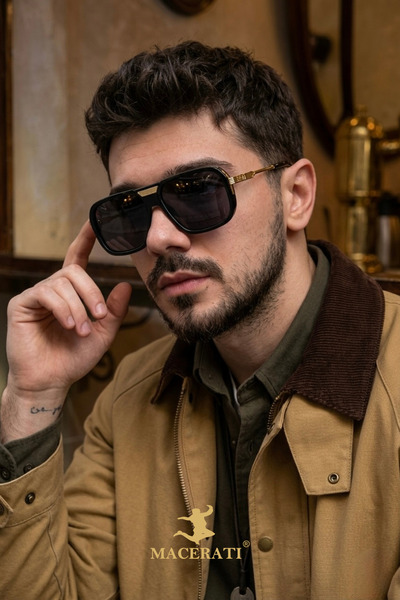 MACERATİ Unisex Sunglasses Black Women & Men Uv400 Glass