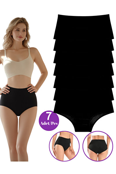 ROSEPERİ Dámské kalhotky s vysokým pasem 7 balení Měkká tkanina Pružné Pohodl...