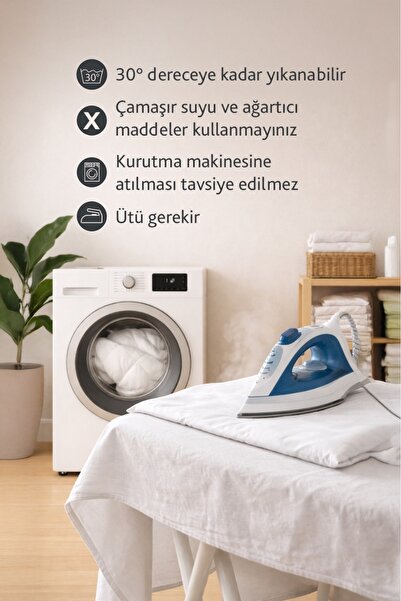 NANOSOFT Oblong Çift Kişilik Nevresim Takımı Çift Renk