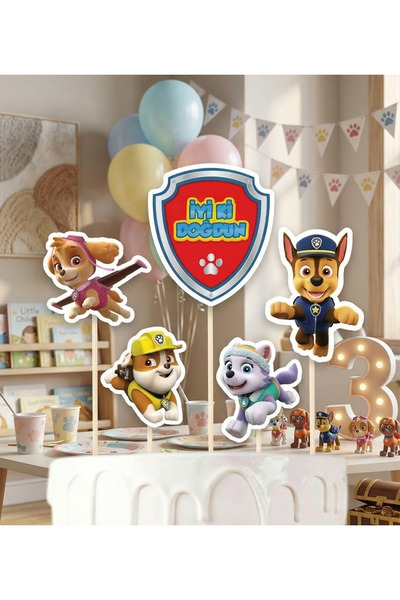 abjad مجموعة تزيين الكيك بطابع باو باترول