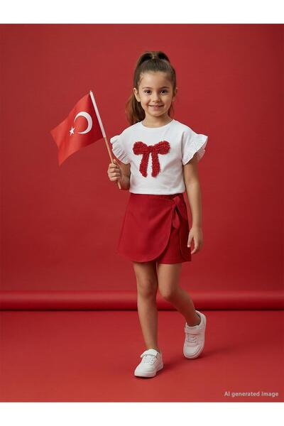 Civil Girls Μπλουζάκι με βολάν στα μανίκια για 4-9 ετών - Εκρού 8-9 ετών