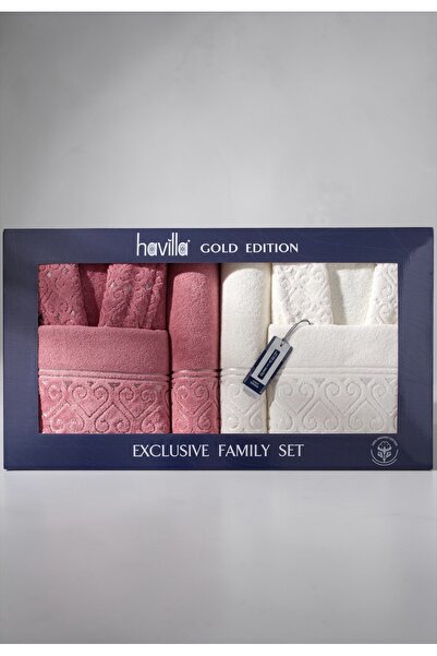 AYHANHOME طقم روب حمام فاخر مخمل قماش جاكار مكون من 6 قطع مع صندوق