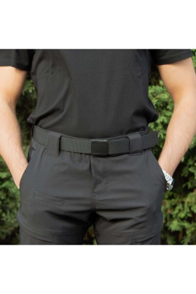 Polis Sepeti Kilitli Plastik Tokalı Taktik Outdoor Kemer Siyah