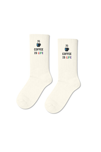 CARNAVAL SOCKS Тенис чорапи с надпис „Кафето е живот“