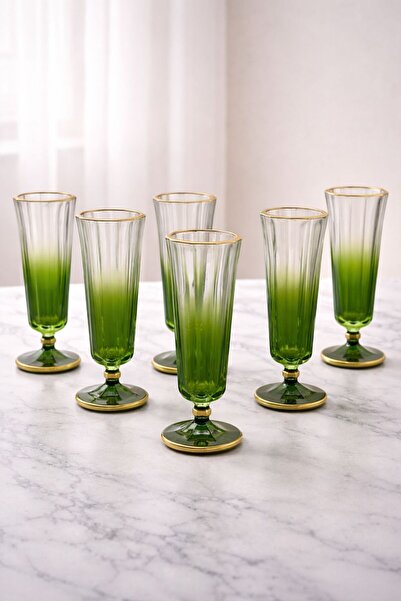 YzHome Set of 6 Glass Flutes Coffee Side Glasses Water Glass 150ml