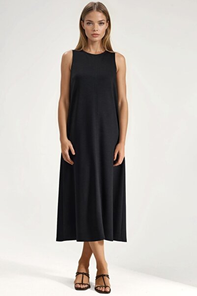 Hiccup Modal Touch Rahat Kesim Cepli Midi Elbise