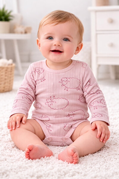Bulut Anne ve Çocuk Long Sleeve Snap Body 100% Cotton