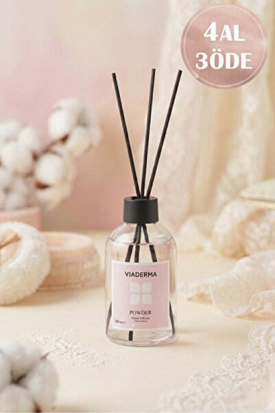 Viaderma Pudra Esanslı Fiber Çubuklu Oda Kokusu 100 ml - Doğal, Ferah ve Uzun...