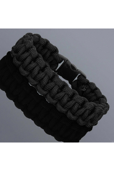 Apptakı Siyah Survival Paracord Bileklik - PAR0112