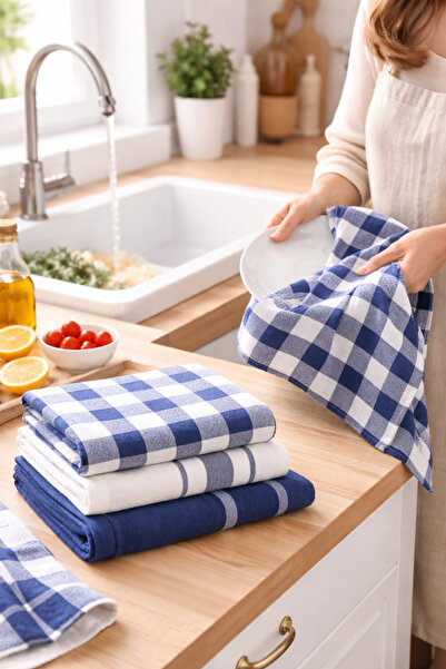 Ascotton 100% Cotton 3-Pack Kitchen Drying Cloths 45X65 cm |   High Absorbenc...