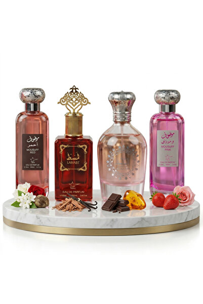 ARYAN Set 4 Parfumuri Arabesti De Femei 100ML - Mousuff Red + Lamast + Amerat...