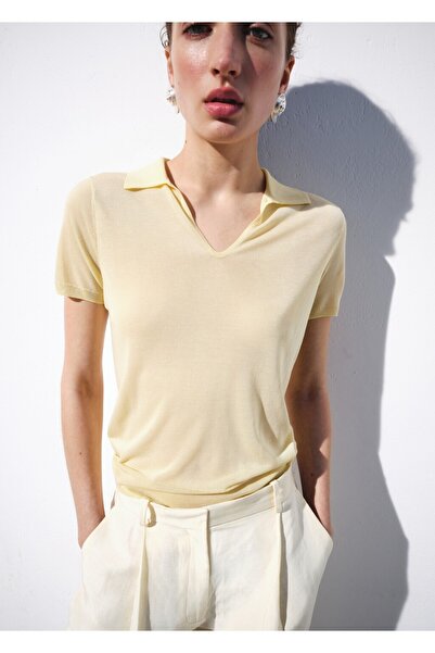 MANGO Woman Lyocell polo yaka kazak