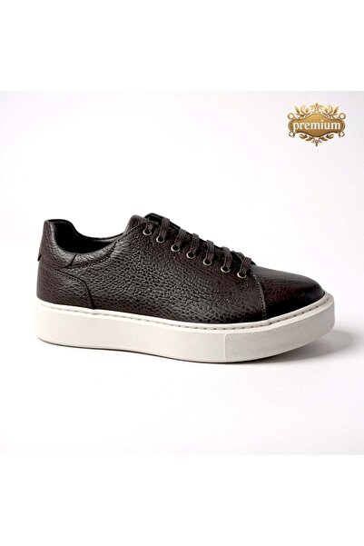 LUCIANO BELLINI Men's Leather Casual Shoes L4247K - Brown - 43