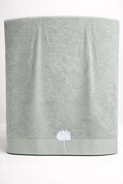 MORE HOME منشفة شاطئ من الخيزران الطبيعي 70 × 140 أخضر فاتح