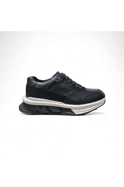 MARCOMEN Men's Leather Casual Shoes 23379S1 - Black - 44