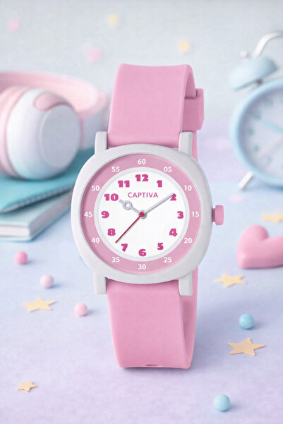 captiva Analog 30 Mt Suya Dayanıklı Silikon Kordonlu Çoçuk Kol Saati Yeni Mod...