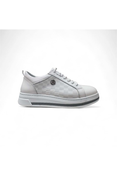 M.P. Men's Leather Casual Shoes 6780B - White - 42