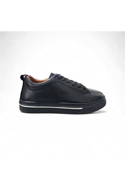 M.P. Premium Men's Leather Casual Shoes S6785 - Black - 43